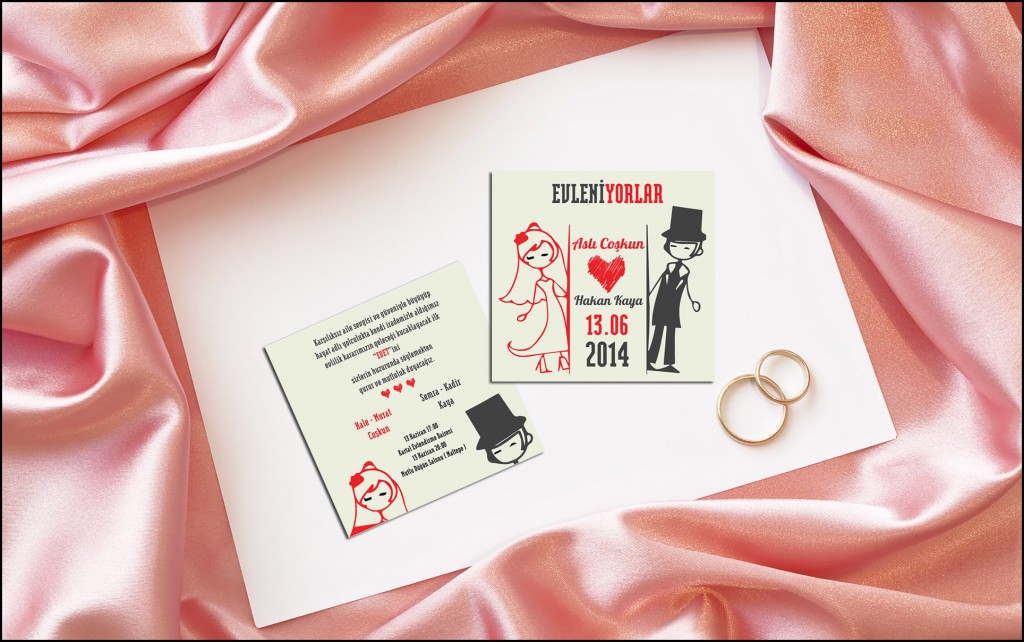 eğlenceli düğün davetiyeleri