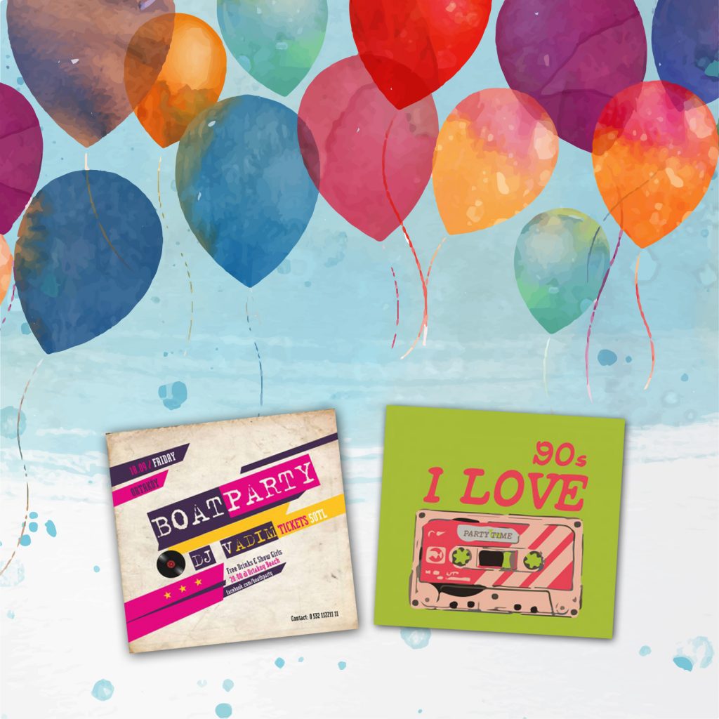 kutlama parti davetiyeleri