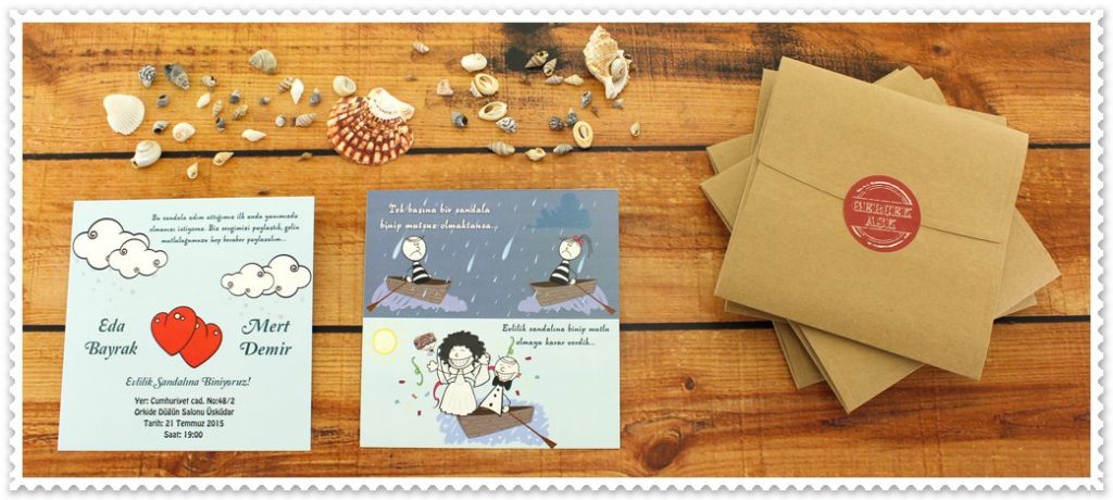 renkli davetiye modelleri