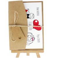 13x18 Kartpostal - Açık Davetiye Zarfı - 13x18-Kraft -  İpli, Kraft Etiketli