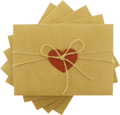 13x18 kımızı kalpli ipli davetiye  zarfı